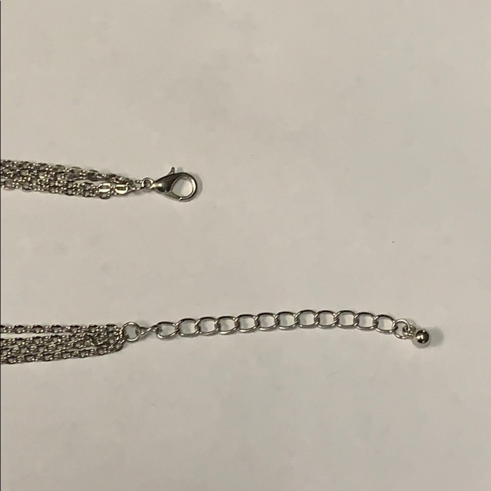 Boho Silver Tone Multi-Layer Choker - Picture 4 of 5
